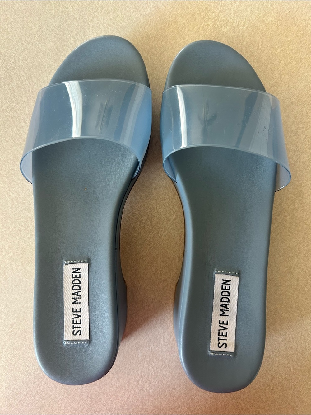 Steve Madden Corina Slate Blue Slide Sandals